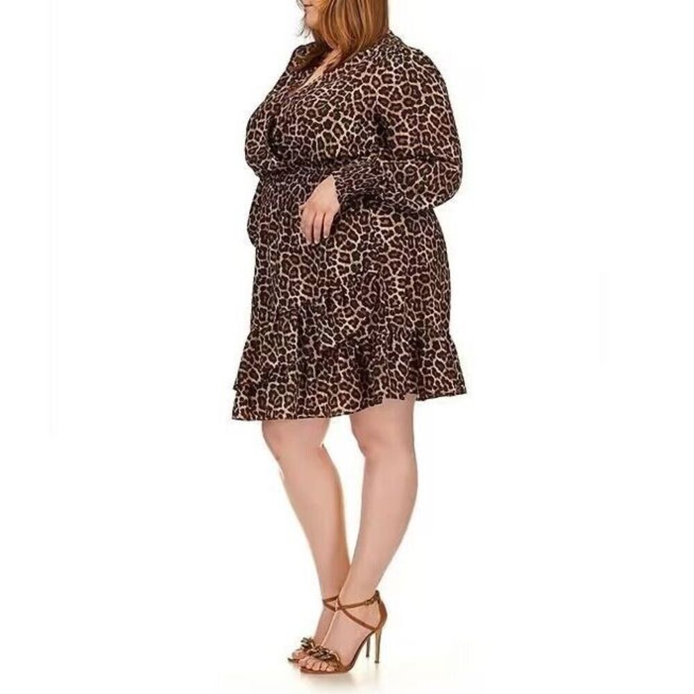 NEW MICHAEL Michael Kors Women's Plus 3X Julia Smocked-Waist Dress NWT $165 - Picture 3 of 3